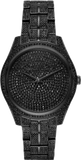 Michael Kors Lauryn Analog Crystals Black Dial Black Steel Strap Watch For Women - MK3980 Authentic Buy Shop Now
