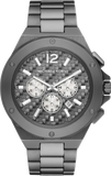 Michael Kors Lennox Chronograph Quartz Grey Dial Grey Steel Strap Watch For Men - MK9102 Authentic Buy Shop Now