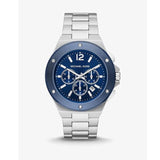 Michael Kors Lennox Chronograph Blue Dial Silver Steel Strap Watch For Men - MK8938 Authentic Buy Shop Now