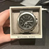 Michael Kors Dylan Chronograph Black Dial Black Rubber Strap Watch For Men - MK8903 Authentic Buy Shop Now