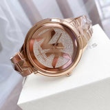 Michael Kors Runway Mercer Quartz Rose Gold Dial Rose Gold Steel Strap Watch For Women - MK6736 Authentic Buy Shop Now