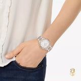 Michael Kors Mindy Three Hand White Dial Two Tone Steel Strap Watch For Women - MK7077 Authentic Buy Shop Now