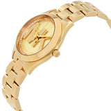 Michael Kors Slim Runway Gold Dial Gold Steel Strap Watch for Women - MK3477 Authentic Buy Shop Now