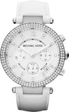 Michael Kors Parker White Dial White Leather Strap Watch for Women - MK2277 Authentic Buy Shop Now