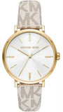 Michael Kors Pyper Analog Silver Dial White Leather Strap Watch for Women - MK2946 Authentic Buy Shop Now