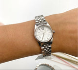 Michael Kors Lexington Quartz White Dial Silver Steel Strap Watch For Women - MK3228 Authentic Buy Shop Now