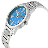 Michael Kors Hartman Quartz Blue Dial Silver Steel Strap Watch For Women - MK3519 Authentic Buy Shop Now