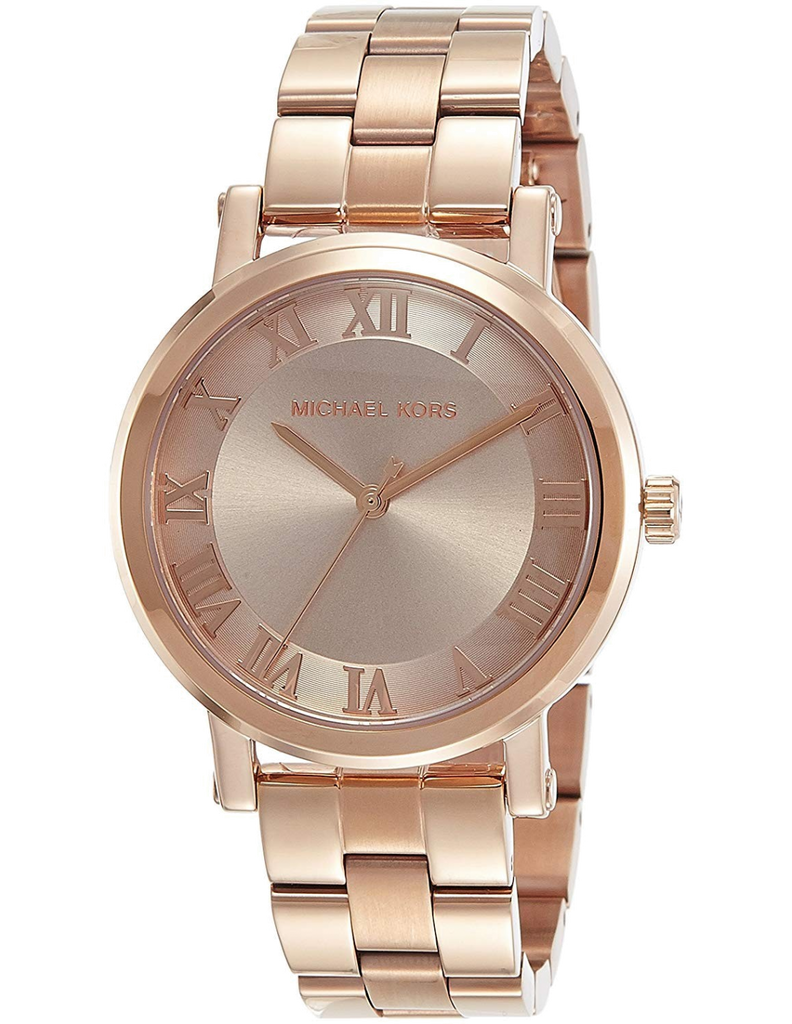 Michael Kors Norie Rose Gold Dial Rose Gold Steel Strap Watch for Women - MK3561 Authentic Buy Shop Now