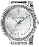 Michael Kors Cinthia White Mother of Pearl Dial Silver Steel Strap Watch for Women for Women - MK3641 Authentic Buy Shop Now