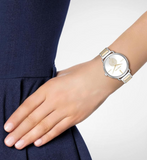 Michael Kors Silver Dial Two Tone Steel Strap Watch for Women - MK3679 Authentic Buy Shop Now