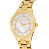 Michael Kors Lauryn Mother of Pearl White Dial Gold Steel Strap Watch for Women - MK3899 Authentic Buy Shop Now