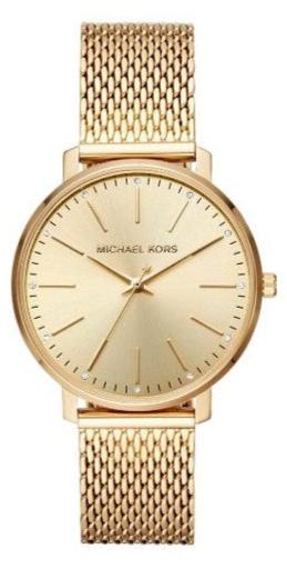 Michael Kors Pyper Quartz Gold Dial Gold Mesh Strap Watch For Women - MK4339 Authentic Buy Shop Now