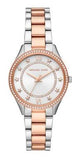 Michael Kors Lauryn Quartz White Dial Two Tone Steel Strap Watch for Women - MK4489 Authentic Buy Shop Now