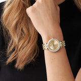 Michael Kors Darci Analog Gold Dial Gold Steel Strap Watch For Women - MK4513 Authentic Buy Shop Now