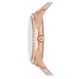 Michael Kors Sage Three-Hand Mother of Pearl Pink Dial Pink Leather Strap Watch for Women - MK4820 Authentic Buy Shop Now