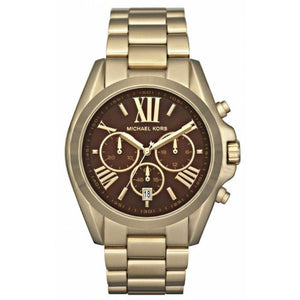 Michael Kors Bradshaw Brown Dial Gold Steel Strap Watch for Women - MK5502 Authentic Buy Shop Now