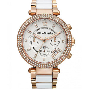 Michael Kors Parker White Dial Two Tone Steel Strap Watch for Women - MK5774 Authentic Buy Shop Now