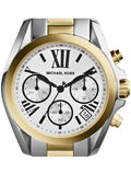 Michael Kors Bradshaw Chronograph Silver Dial Two Tone Steel Strap Watch For Women - MK5912 Authentic Buy Shop Now
