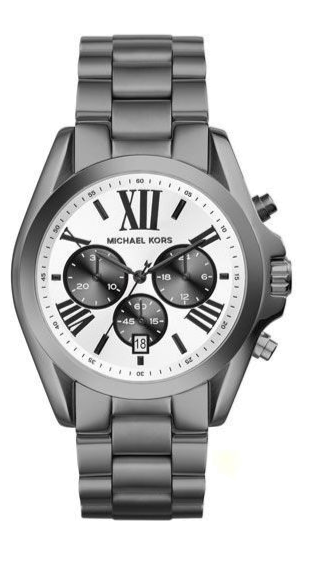 Michael Kors Bradshaw Chronograph Quartz White Dial Grey Steel Strap Watch For Men - MK5952 Authentic Buy Shop Now