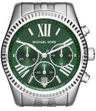 Michael Kors Lexington Quartz Green Dial Silver Steel Strap Watch For Women - MK6222 Authentic Buy Shop Now
