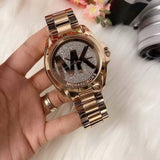 Michael Kors Bradshaw Rose Gold Dial Rose Gold Steel Strap Watch for Women - MK6437 Authentic Buy Shop Now