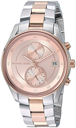 Michael Kors Blair Quartz Analog Rose Gold Dial Two Tone Steel Strap Watch For Women - MK6498 Authentic Buy Shop Now