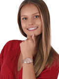 Michael Kors Layton Three Hand Pink Dial Two Tone Steel Strap Watch For Women - MK6894 Authentic Buy Shop Now