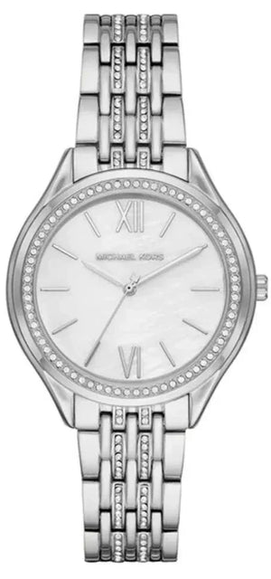 Michael Kors Mindy White Dial Silver Steel Strap Watch For Women - MK7075 Authentic Buy Shop Now