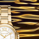 Michael Kors Camille Quartz White Dial Gold Steel Strap Watch For Women - MK7255 Authentic Buy Shop Now