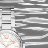 Michael Kors Camille Three Hand Silver Dial Silver Steel Strap Watch For Women - MK7259 Authentic Buy Shop Now