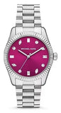 Michael Kors Lexington Three-Hand Pink Dial Silver Steel Strap Watch For Women - MK7443 Authentic Buy Shop Now