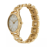 Michael Kors Runway Three-Hand White Dial Gold Steel Strap Watch for Women - MK7472 Authentic Buy Shop Now