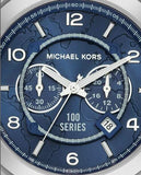 Michael Kors Stop Hunger Chronograph Blue Dial Silver Steel Strap Watch for Men - MK8314 Authentic Buy Shop Now