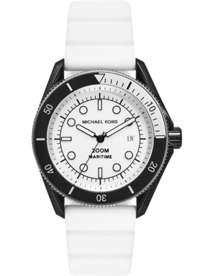 Michael Kors Maritime Analog White Dial White Silicone Strap Watch for Men - MK9159 Authentic Buy Shop Now