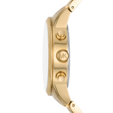 Michael Kors Hutton Chronograph Gold Dial Gold Steel Strap Watch For Men - MK8953 Authentic Buy Shop Now