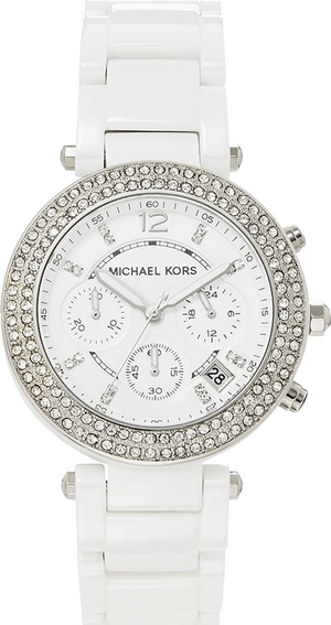 Michael Kors Parker White Dial White Ceramic Strap Watch for Women - MK5654 Authentic Buy Shop Now