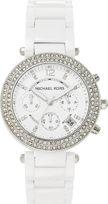 Michael Kors Parker White Dial White Ceramic Strap Watch for Women - MK5654 Authentic Buy Shop Now