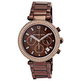 Michael Kors Parker Chronograph Brown Dial Brown Steel Strap Watch For Women - MK5578 Authentic Buy Shop Now