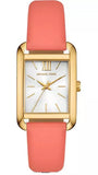 Michael Kors Petite Monroe White Dial Orange Leather Strap Watch for Women - MKO1060 Authentic Buy Shop Now