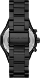 Michael Kors Raquel Three Hand Silver Dial Black Steel Strap Watch For Women - MK4692 Authentic Buy Shop Now