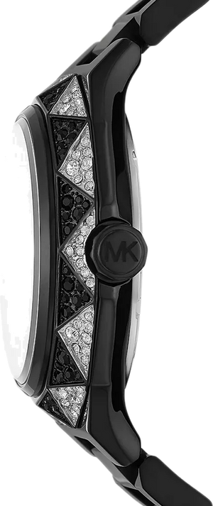 Michael Kors Raquel Three Hand Silver Dial Black Steel Strap Watch For Women - MK4692 Authentic Buy Shop Now