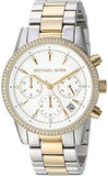 Michael Kors Ritz White Dial Two Tone Steel Strap Watch for Women - MK6474 Authentic Buy Shop Now