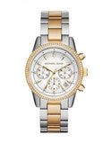 Michael Kors Ritz White Dial Two Tone Steel Strap Watch for Women - MK6474 Authentic Buy Shop Now