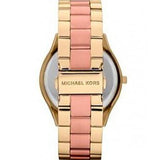 Michael Kors Slim Runway Pink Dial Two Tone Steel Strap Watch for Women - MK3493 Authentic Buy Shop Now