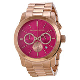 Michael Kors Runway Pink Dial Rose Gold Steel Strap Watch for Women - MK5931 Authentic Buy Shop Now