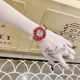 Michael Kors Runway Three-Hand Quartz Red Dial Red Leather Strap Watch For Women - MK7179 Authentic Buy Shop Now