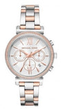 Michael Kors Sofie Chronograph Quartz White Dial Two Tone Steel Strap Watch For Women - MK6558 Authentic Buy Shop Now