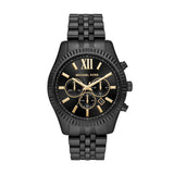 Michael Kors Lexington Chronograph Black Dial Black Steel Strap Watch for Men - MK8603 Authentic Buy Shop Now