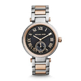 Michael Kors Skylar Black Dial Two Tone Steel Strap Watch for Women - MK5957 Authentic Buy Shop Now