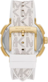 Michael Kors Sydney Quartz White Dial White Leather Strap Watch For Women - MK7221 Authentic Buy Shop Now